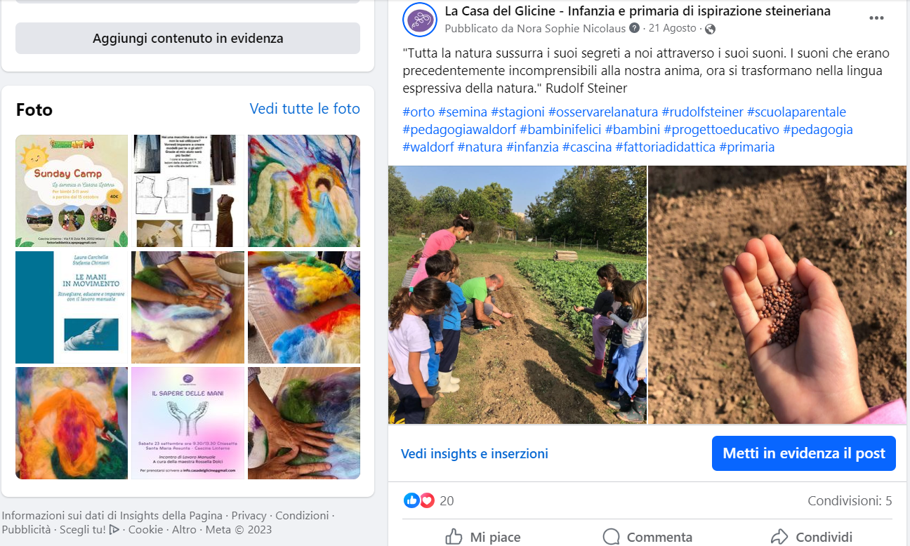 Facebook-La Casa del Glicine